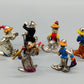 6er Set Antike Clown Figuren – Handbemalte Metall Aus Italy