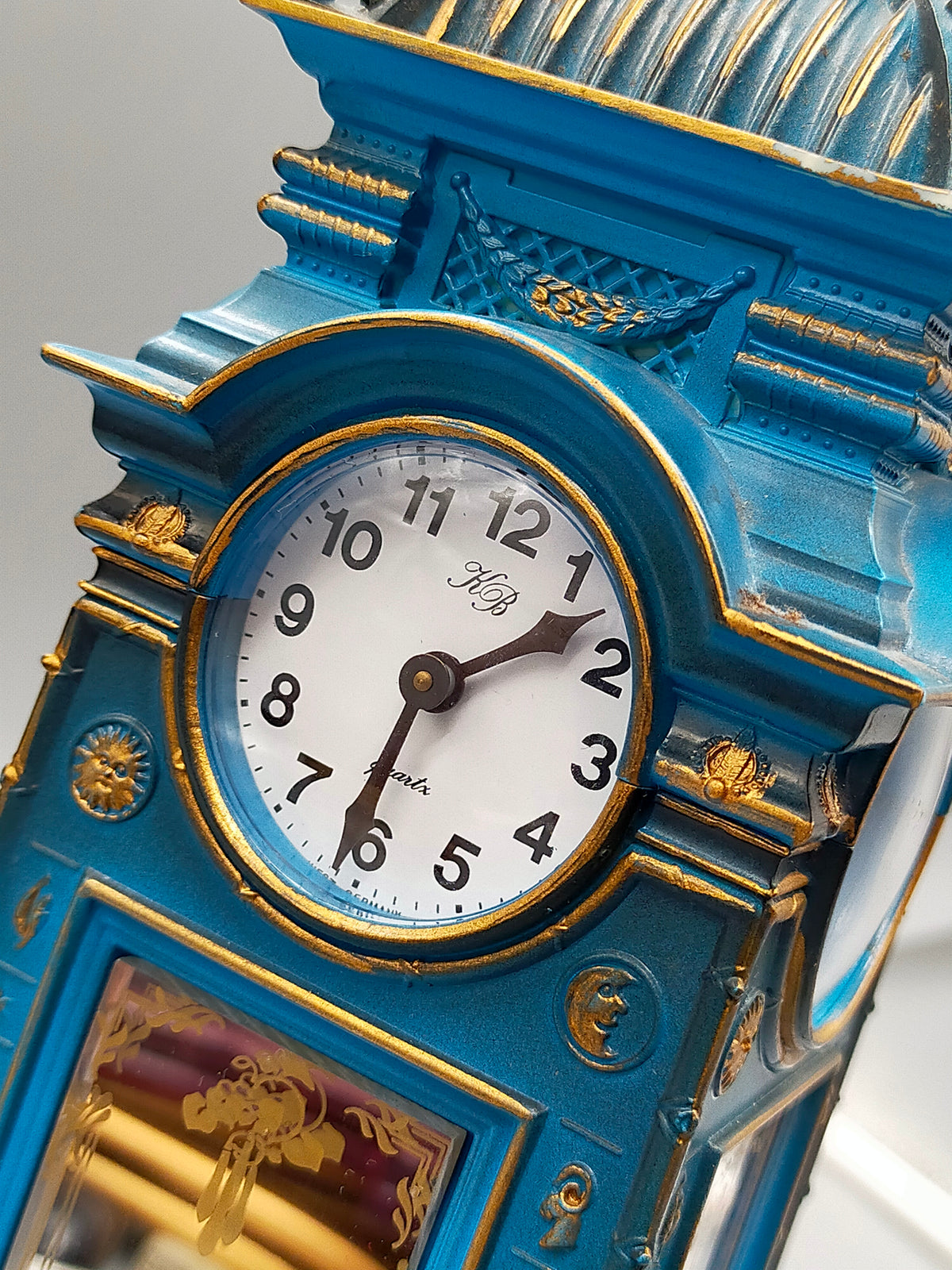 KB Turmuhr – Blaue Dekorative Kaminuhr Tischuhr