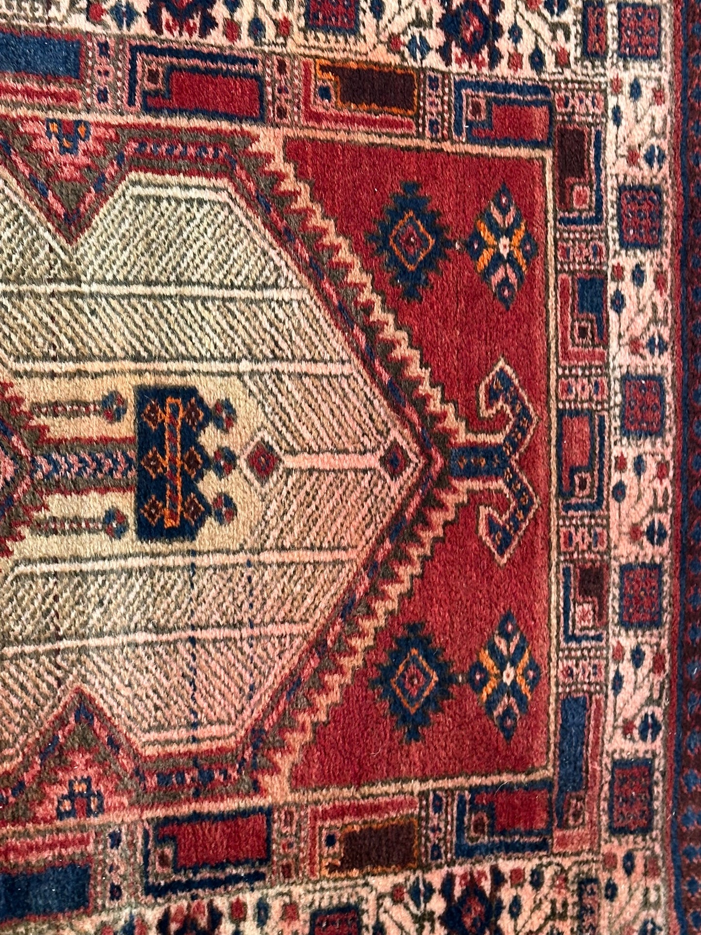 Orientteppich handgeknüpft Sarab Art Deco Läufer 340x90 cm