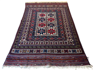 Orientteppich handgeknüpft 248x157 cm antik Kelim Sumach