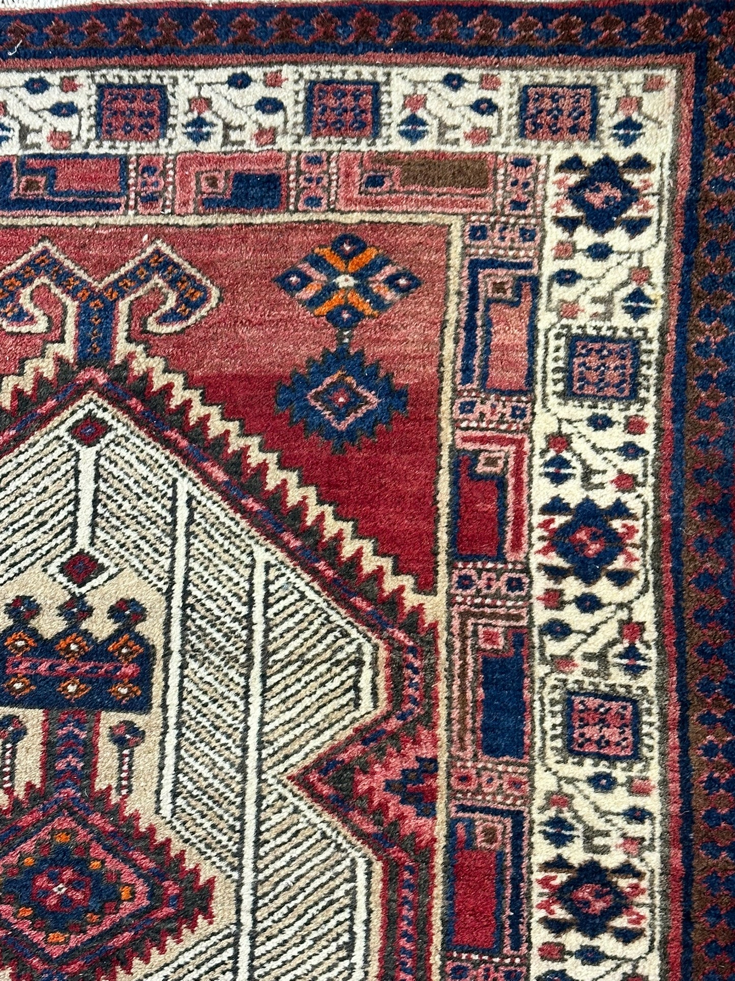 Orientteppich handgeknüpft Sarab Art Deco Läufer 340x90 cm