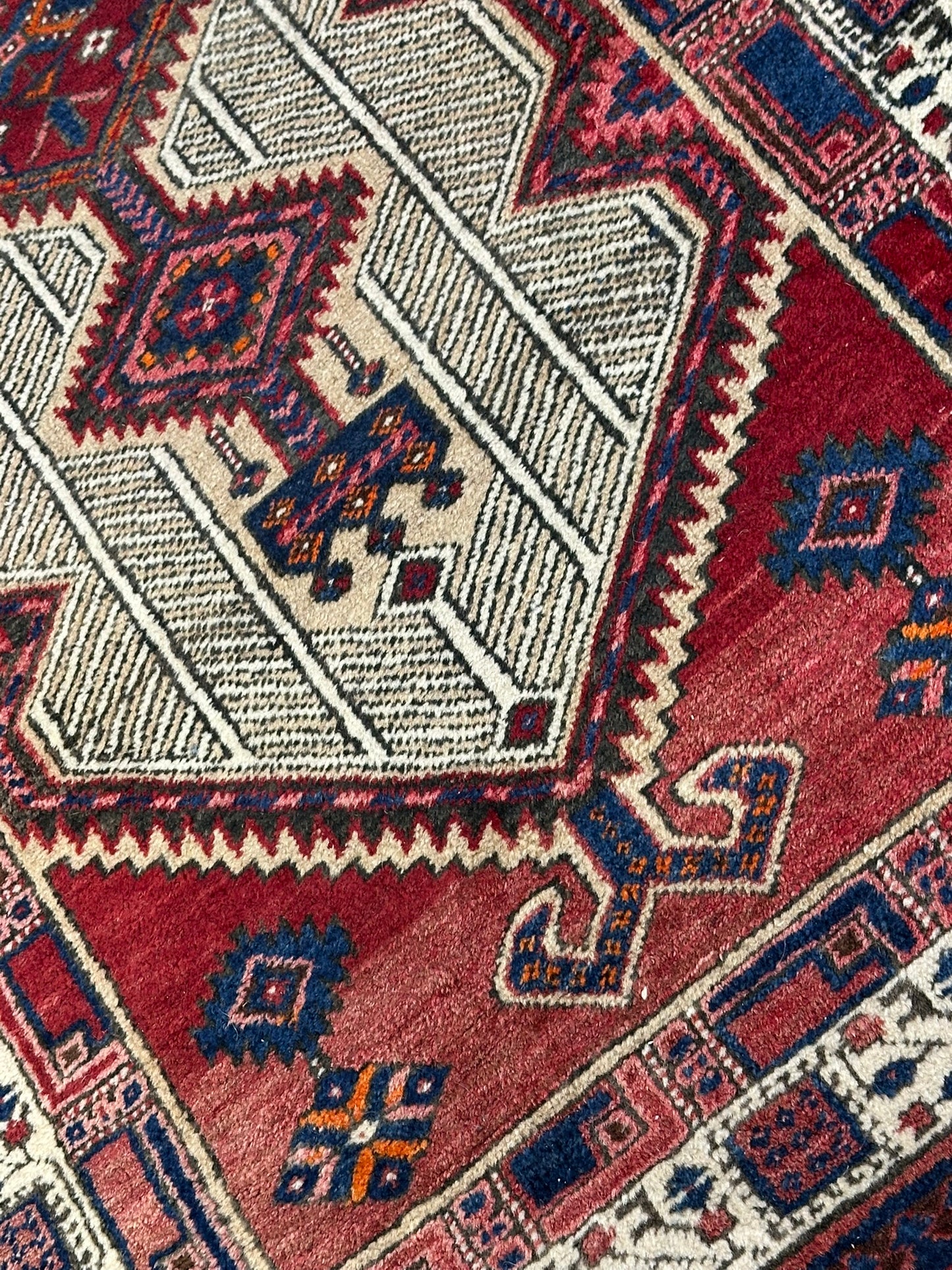 Orientteppich handgeknüpft Sarab Art Deco Läufer 340x90 cm