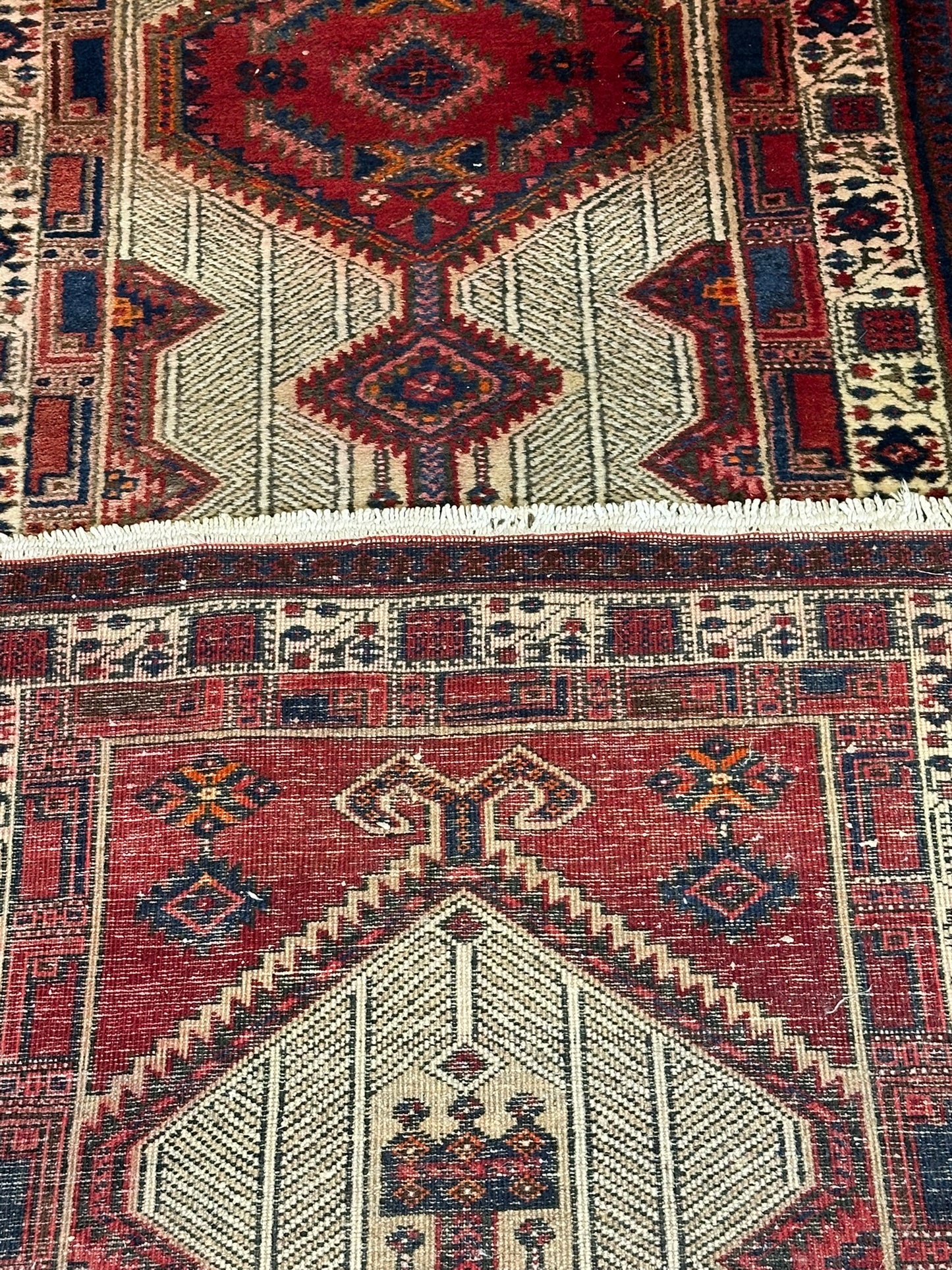 Orientteppich handgeknüpft Sarab Art Deco Läufer 340x90 cm