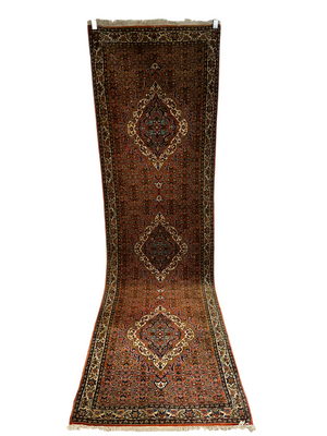 Orientteppich handgeknüpft Bidjar Läufer 320x90 cm