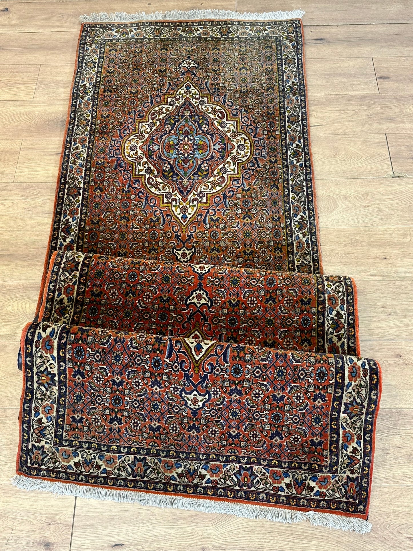 Orientteppich handgeknüpft Bidjar Läufer 320x90 cm