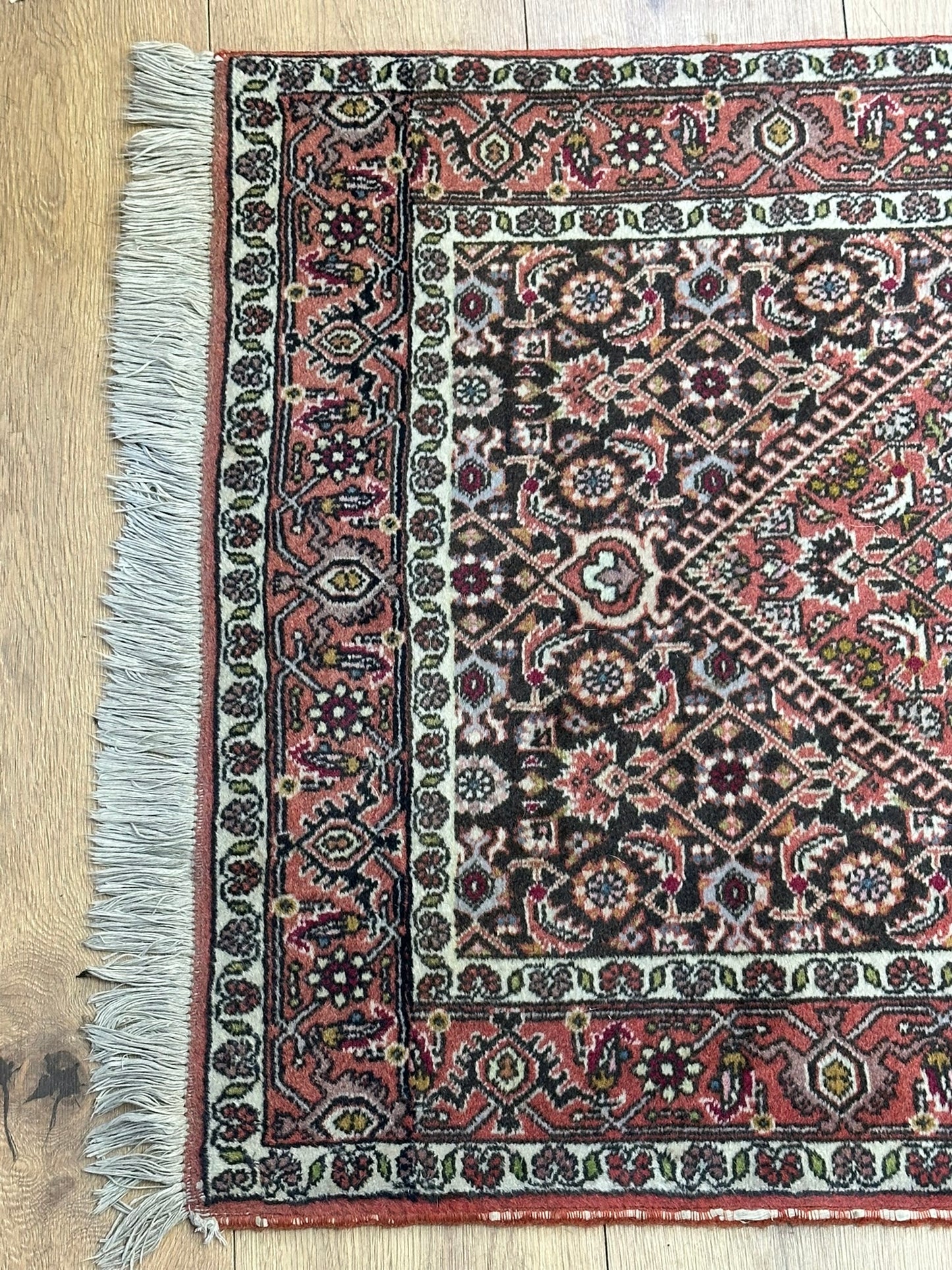 Orientteppich handgeknüpft Bidjar Zanjan Läufer 345x70 cm