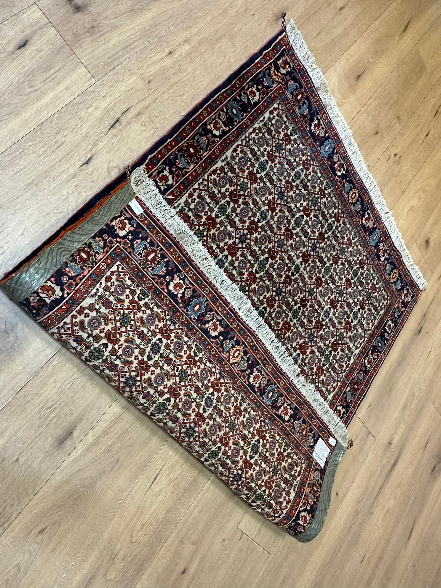 Orientteppich handgeknüpft Bidjar 151x114 cm Korkwolle