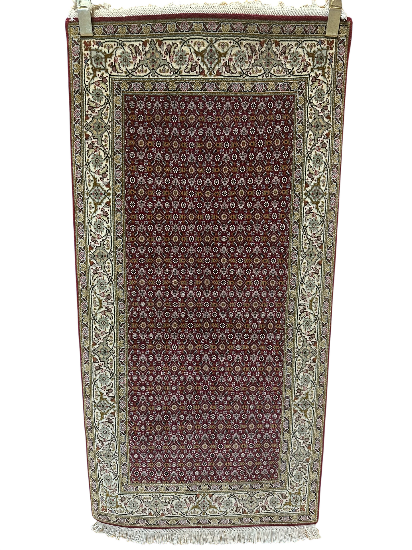 Orientteppich handgeknüpft ANTIK Bidjar 141x72 cm Korkwolle