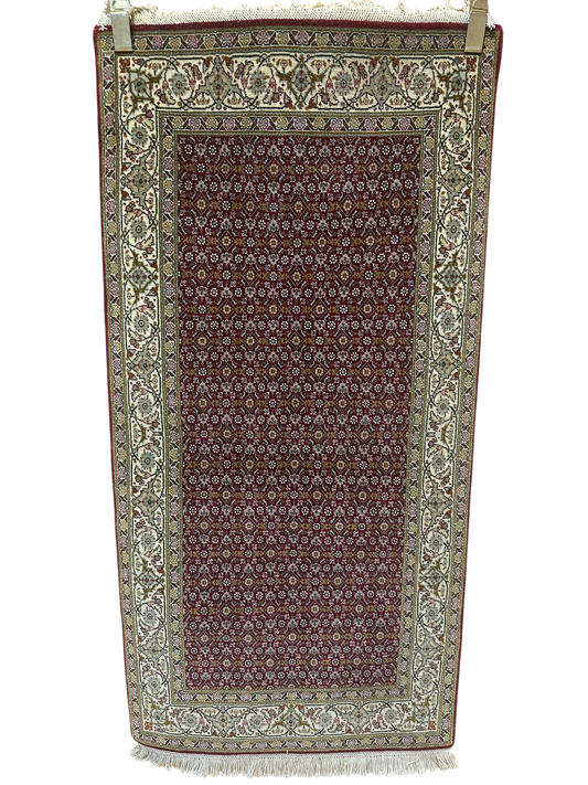 Orientteppich handgeknüpft ANTIK Bidjar 141x72 cm Korkwolle