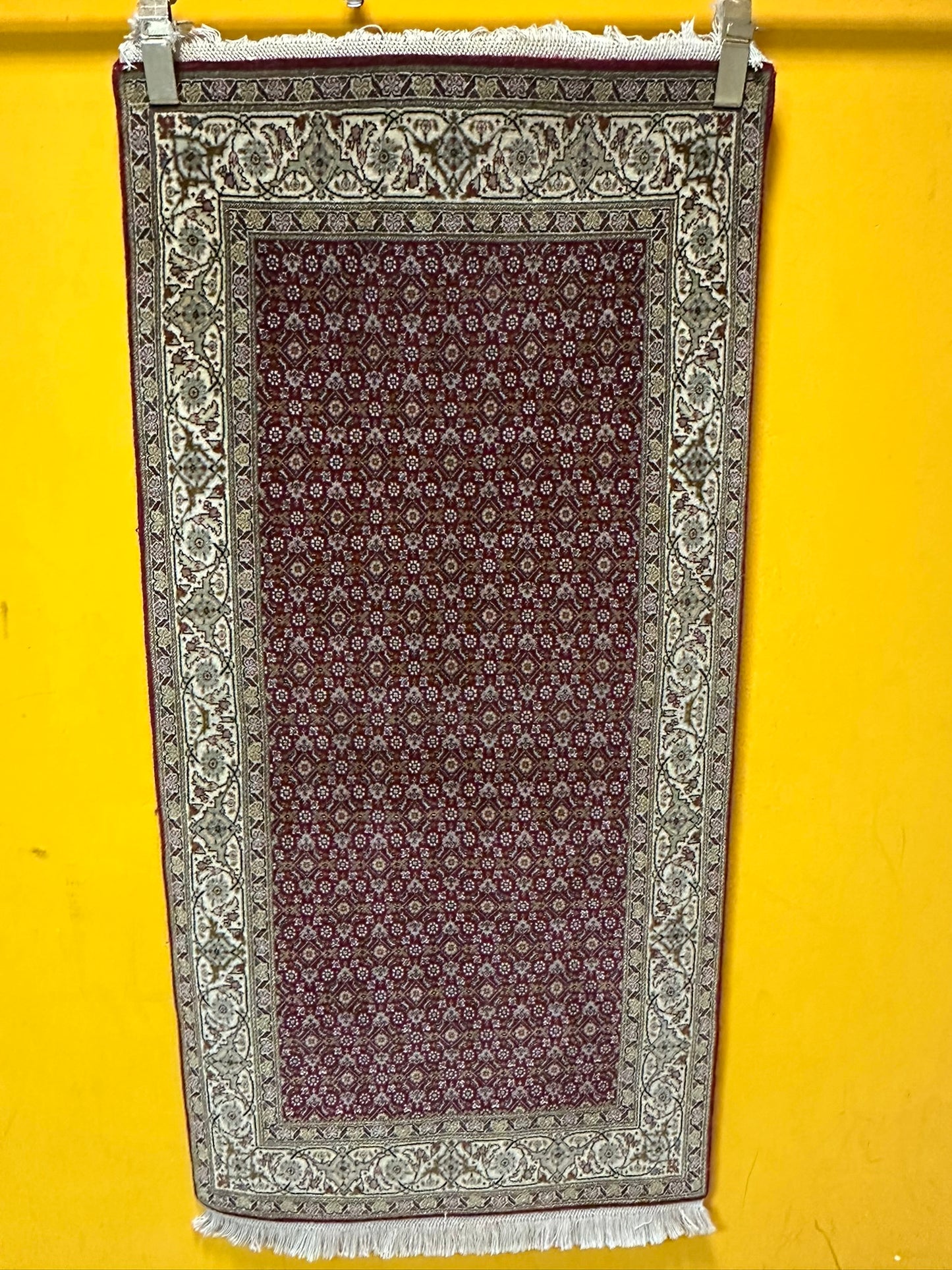 Orientteppich handgeknüpft ANTIK Bidjar 141x72 cm Korkwolle