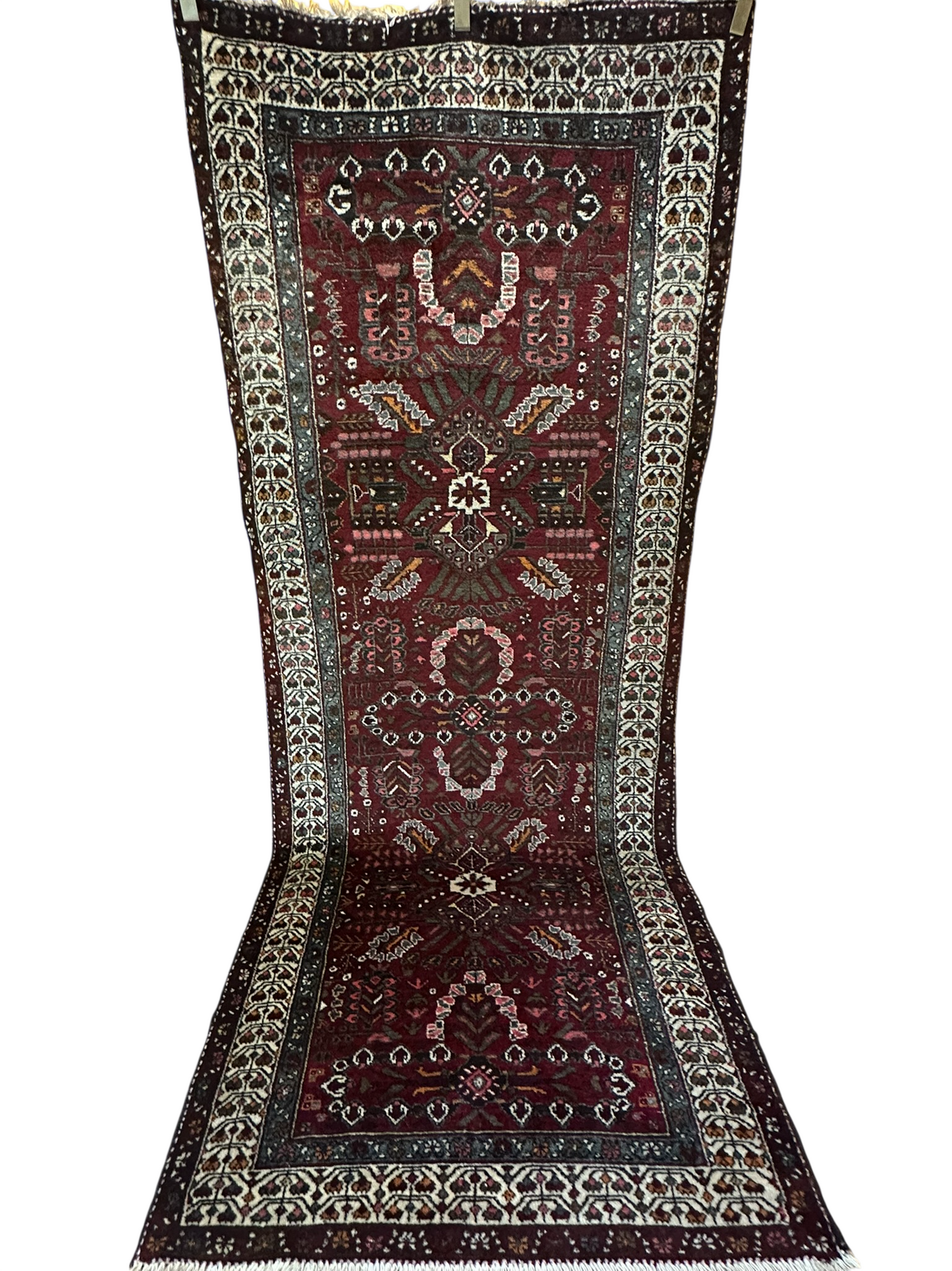 Orientteppich handgeknüpft ANTIK Malayer 290x116 cm Schurwolle