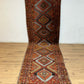 Antiker Orientteppich handgeknüpft Kazak Naturfarben Läufer 410x116 cm