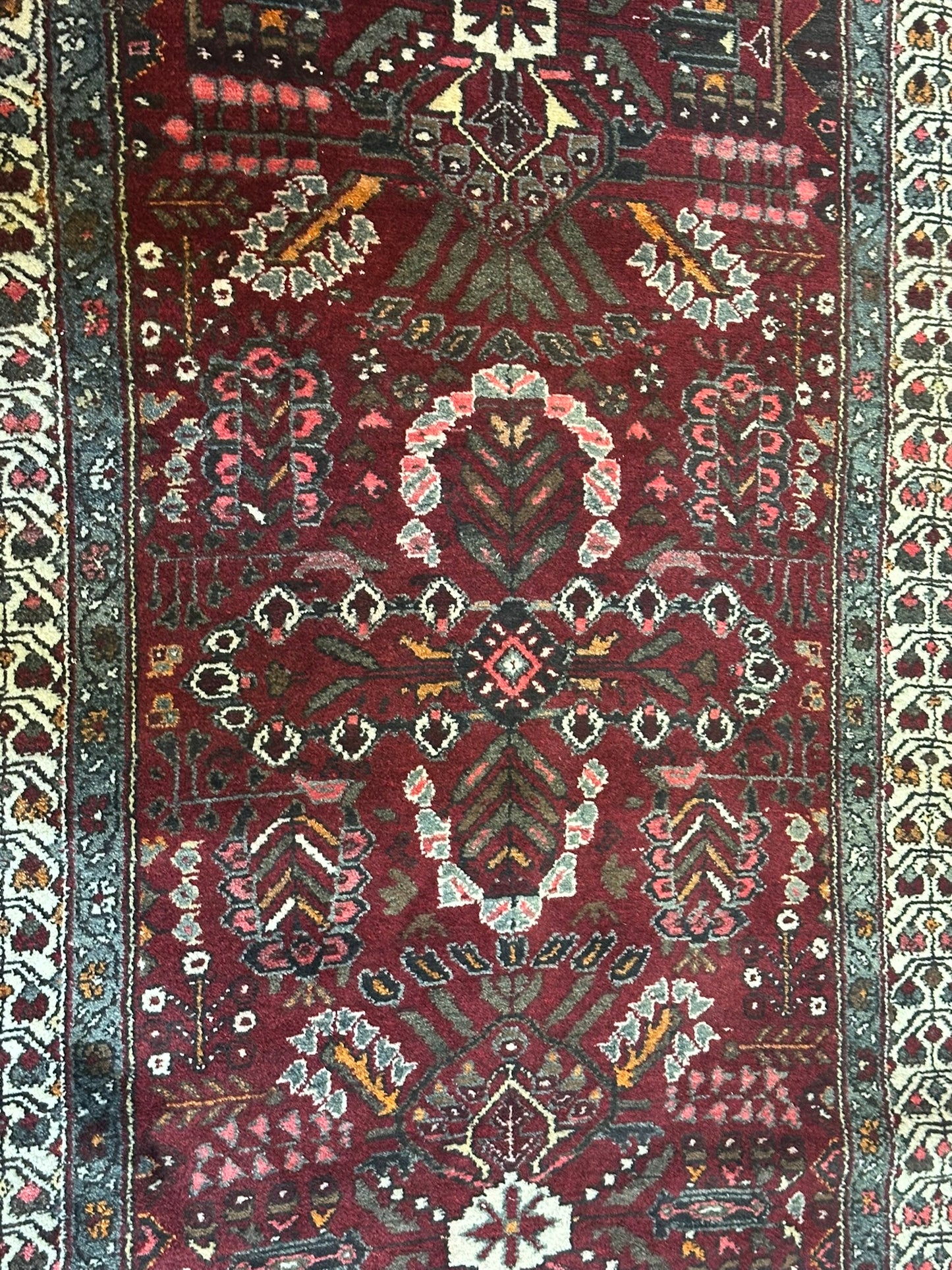 Orientteppich handgeknüpft ANTIK Malayer 290x116 cm Schurwolle