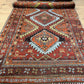 Antiker Orientteppich handgeknüpft Kazak Naturfarben Läufer 410x116 cm