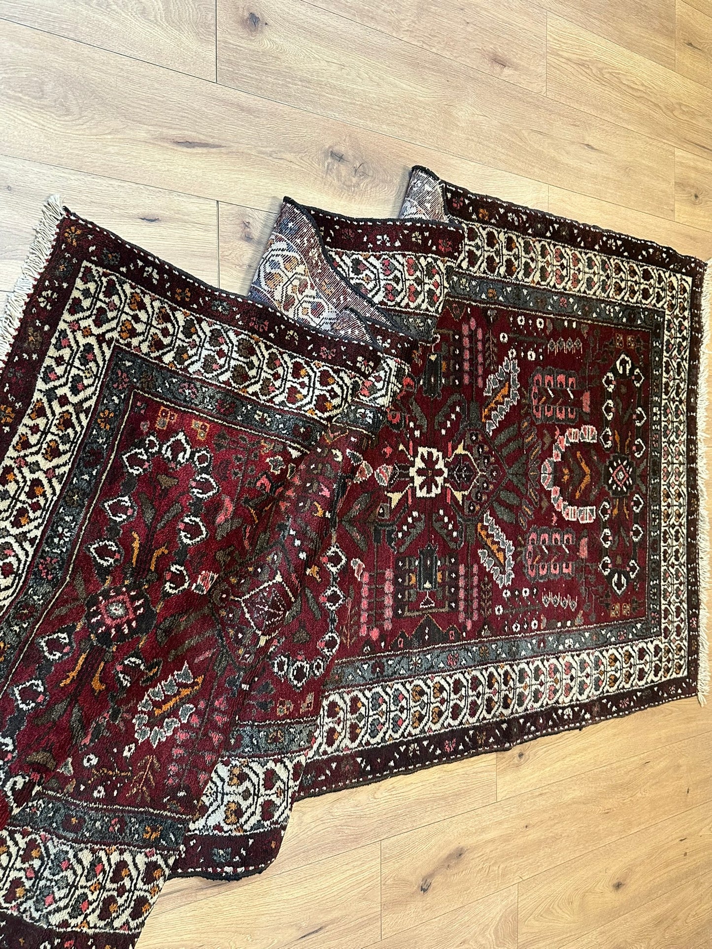 Orientteppich handgeknüpft ANTIK Malayer 290x116 cm Schurwolle