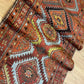 Antiker Orientteppich handgeknüpft Kazak Naturfarben Läufer 410x116 cm