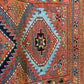 Antiker Orientteppich handgeknüpft Kazak Naturfarben Läufer 410x116 cm