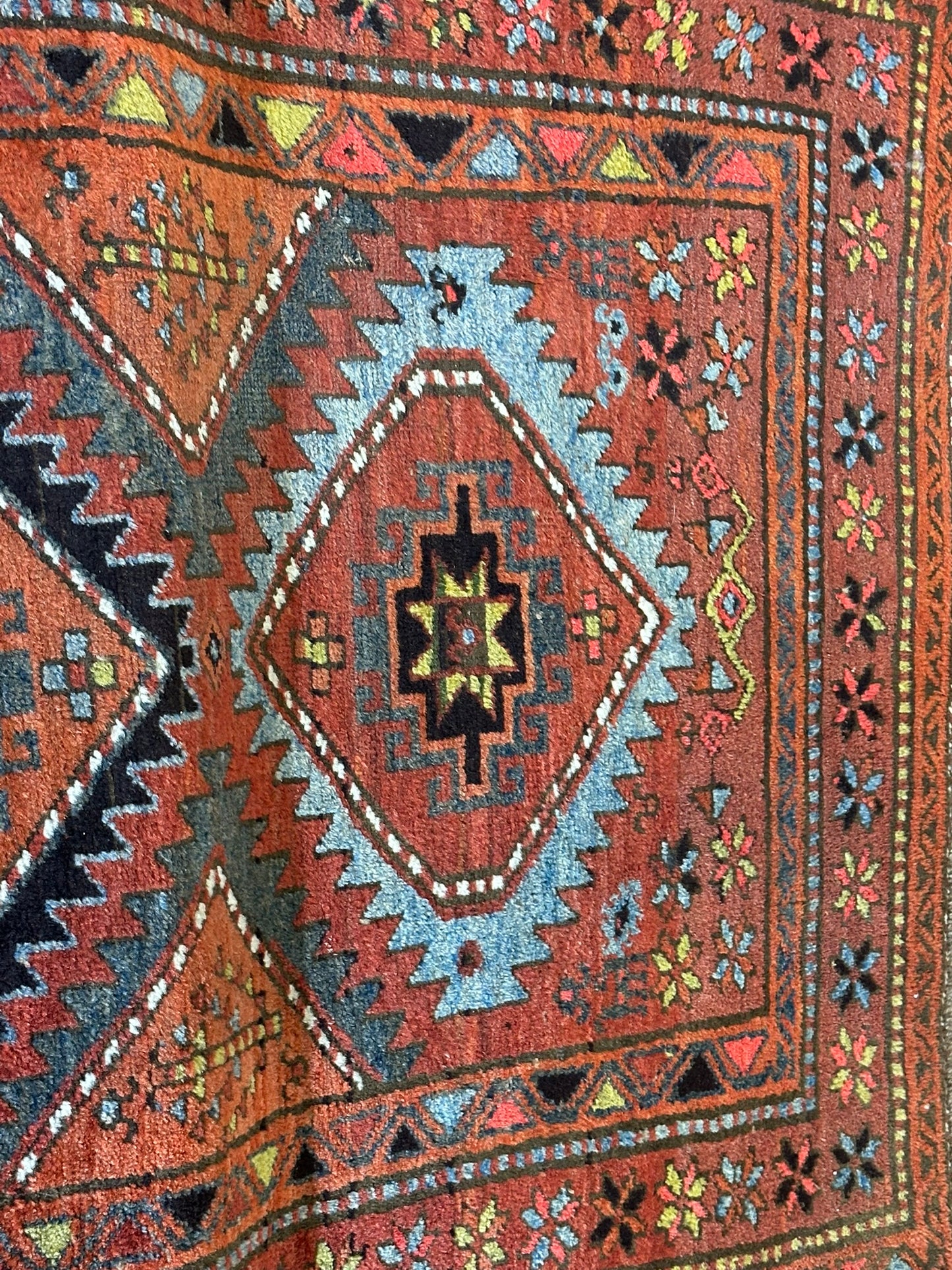 Antiker Orientteppich handgeknüpft Kazak Naturfarben Läufer 410x116 cm