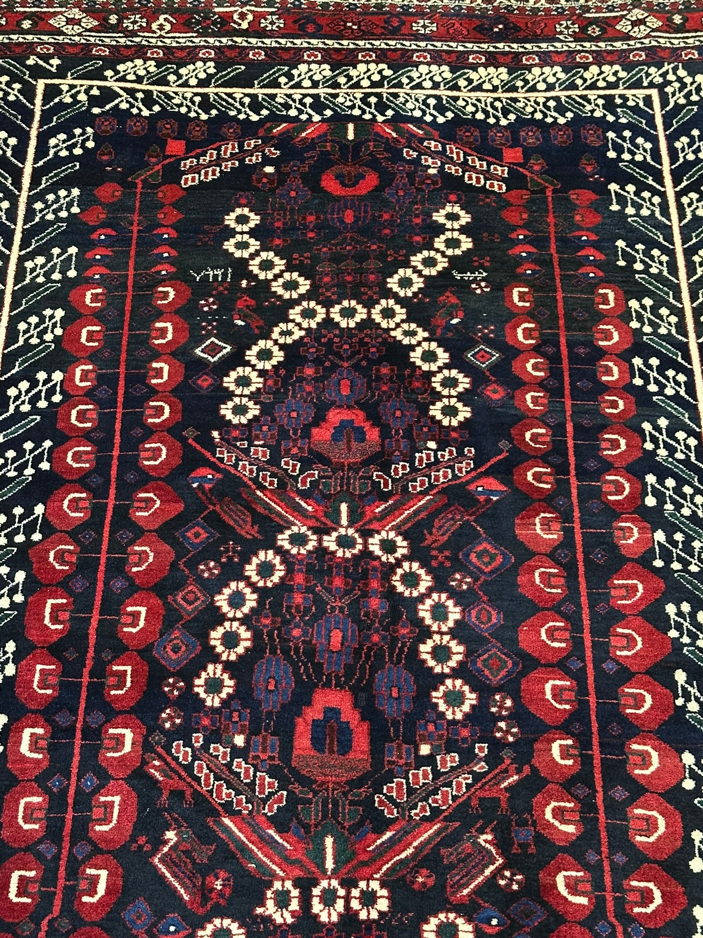 Orientteppich handgeknüpft 186 x 126 cm Presen Afschan ANTIK