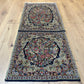 Orientteppich handgeknüpft 130 x 58 cm ANTIK Kirman Naturfarben