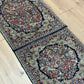 Orientteppich handgeknüpft 130 x 58 cm ANTIK Kirman Naturfarben