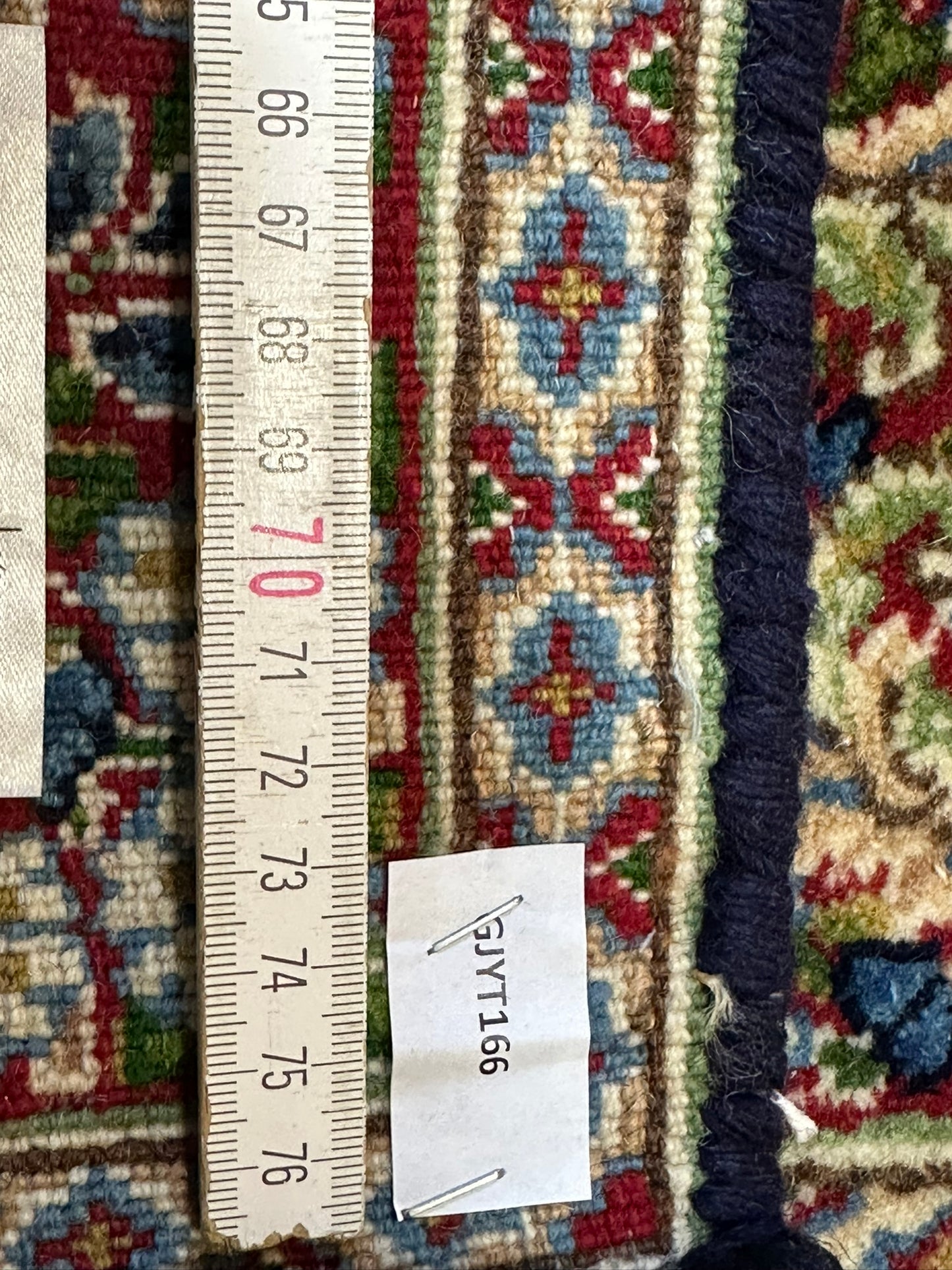 Orientteppich handgeknüpft 130 x 58 cm ANTIK Kirman Naturfarben