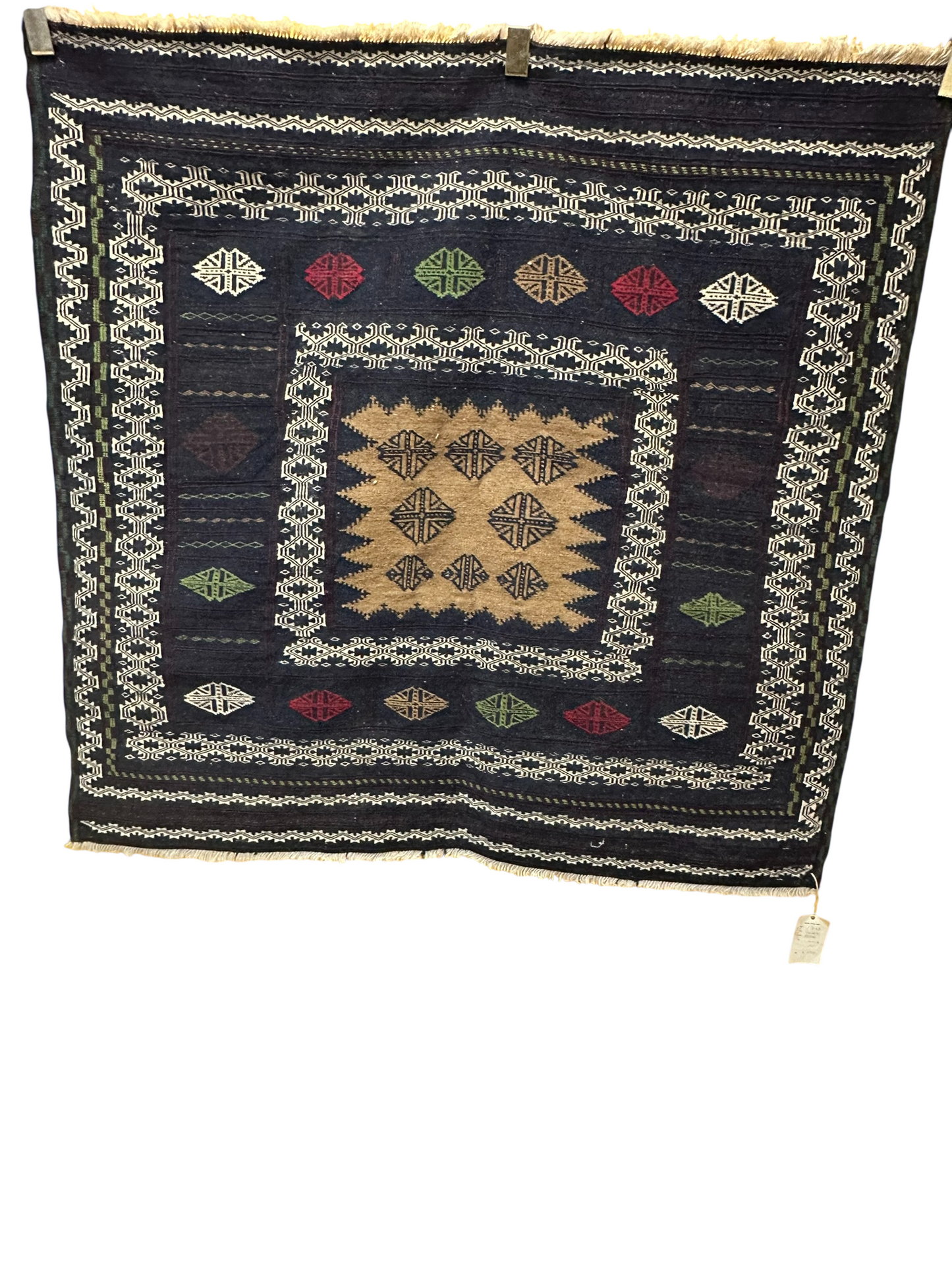 Orientteppich handgeknüpft 130 x 125 cm Behtsch Wolle