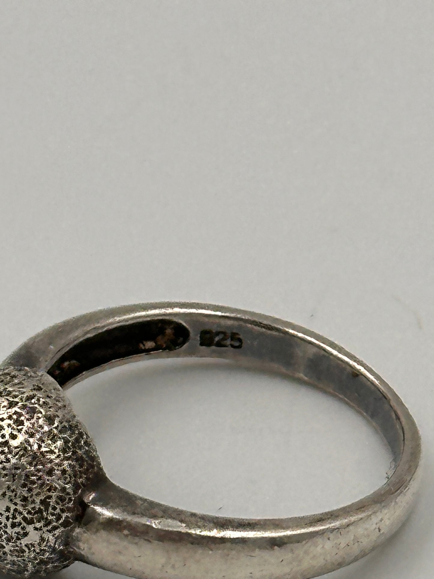 Vintage Silber 925 Ring mit Silber Kugel