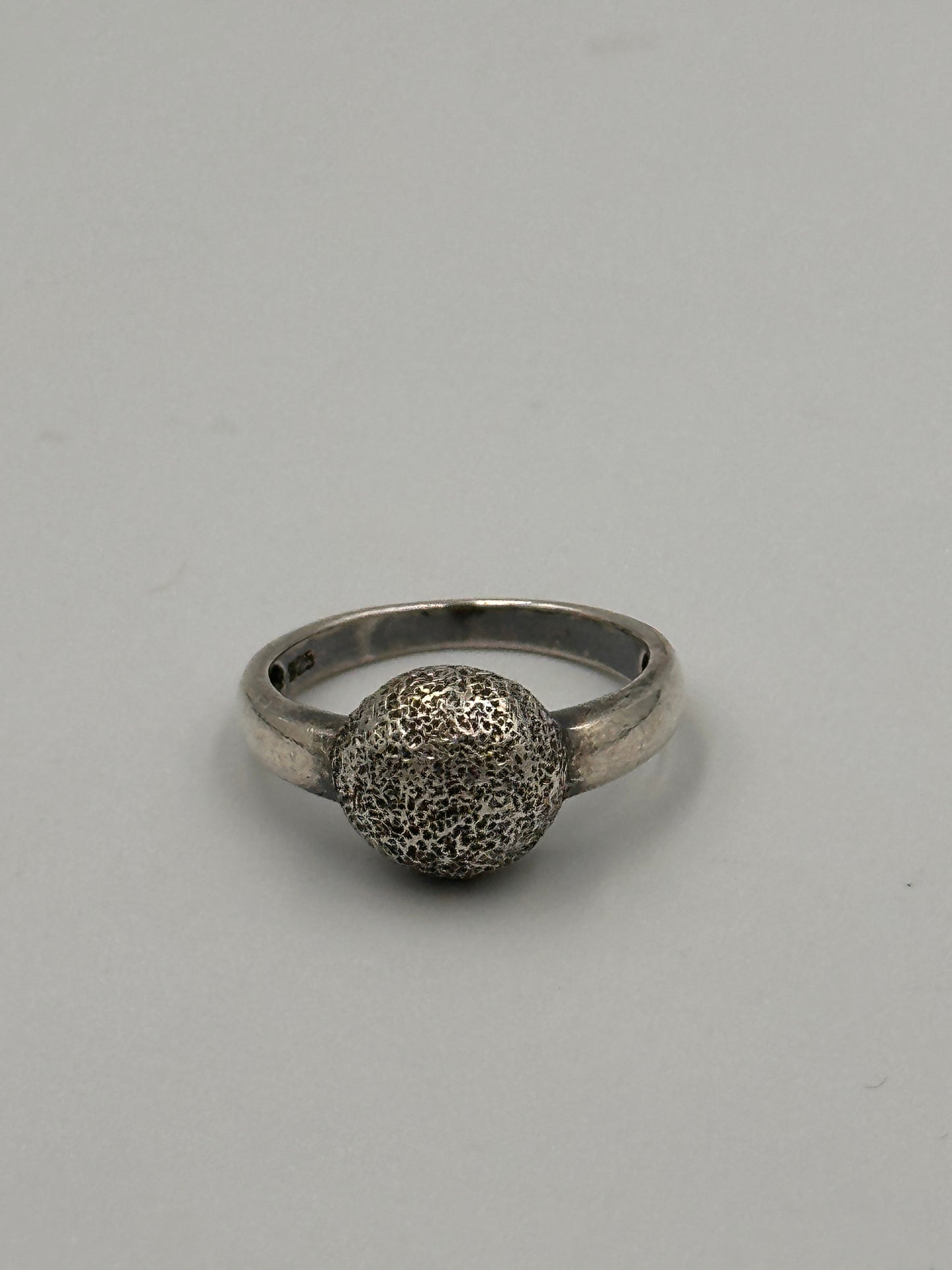 Vintage Silber 925 Ring mit Silber Kugel