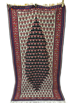 Orientteppich handgeknüpft 166 x 110 cm Senneh Bidjar Kelim