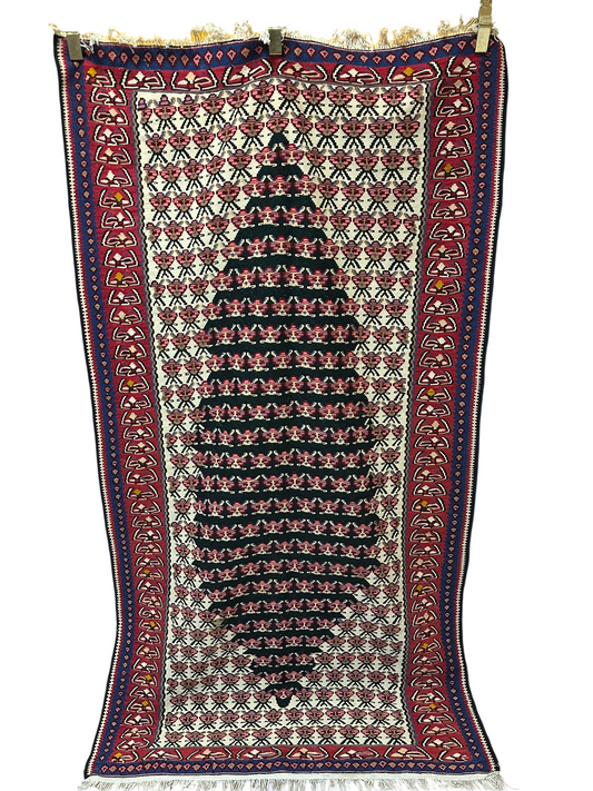 Orientteppich handgeknüpft 166 x 110 cm Senneh Bidjar Kelim