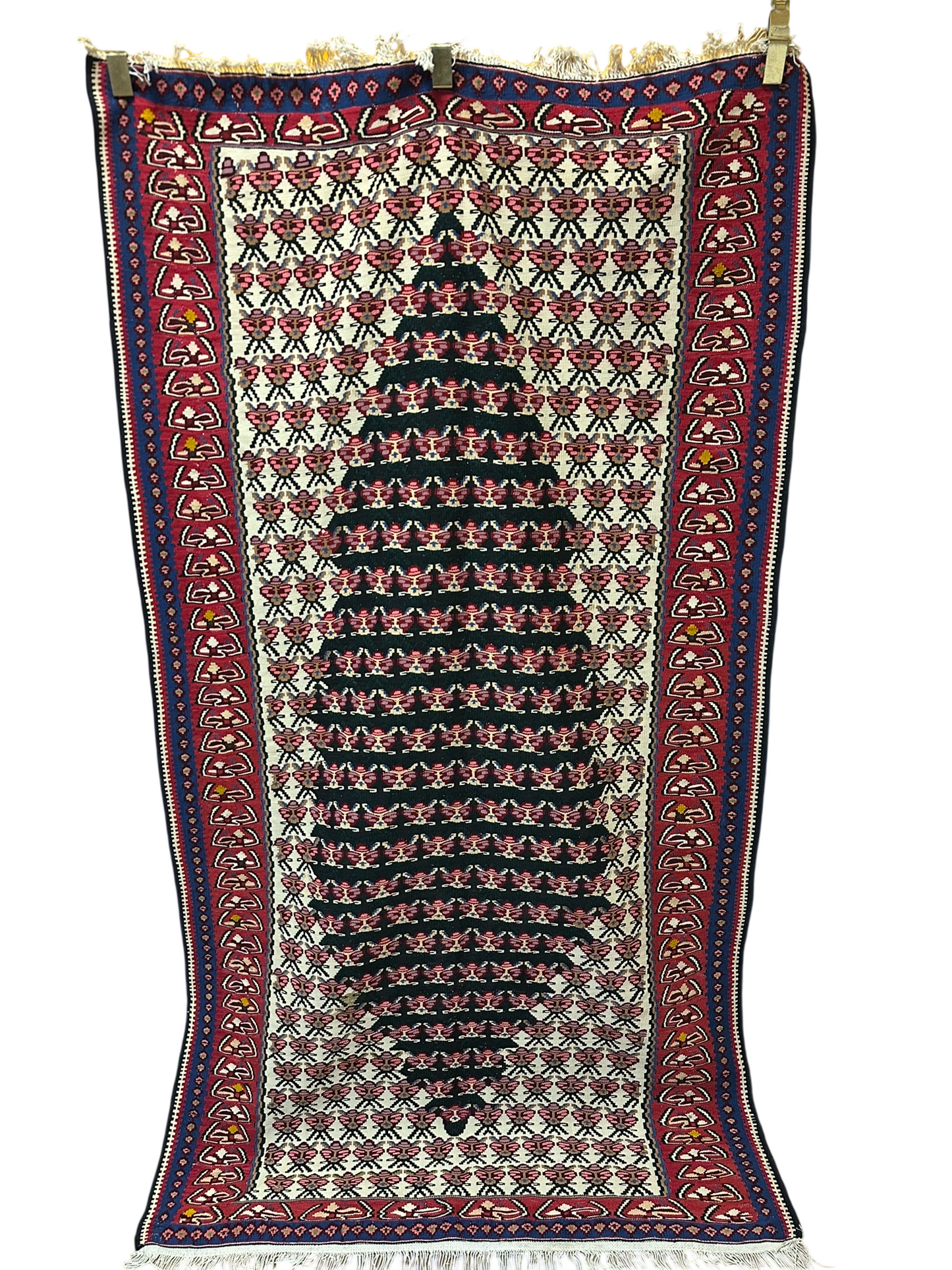 Orientteppich handgeknüpft 166 x 110 cm Senneh Bidjar Kelim
