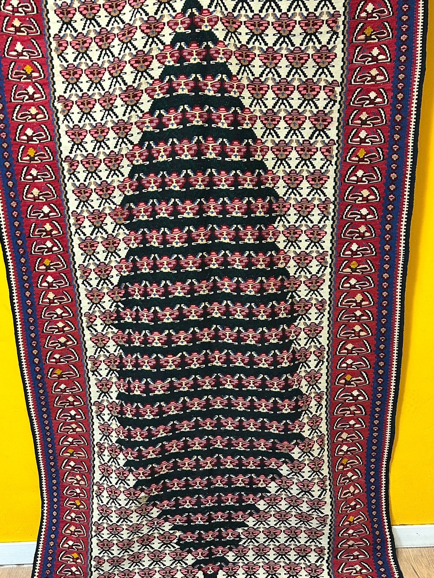Orientteppich handgeknüpft 166 x 110 cm Senneh Bidjar Kelim