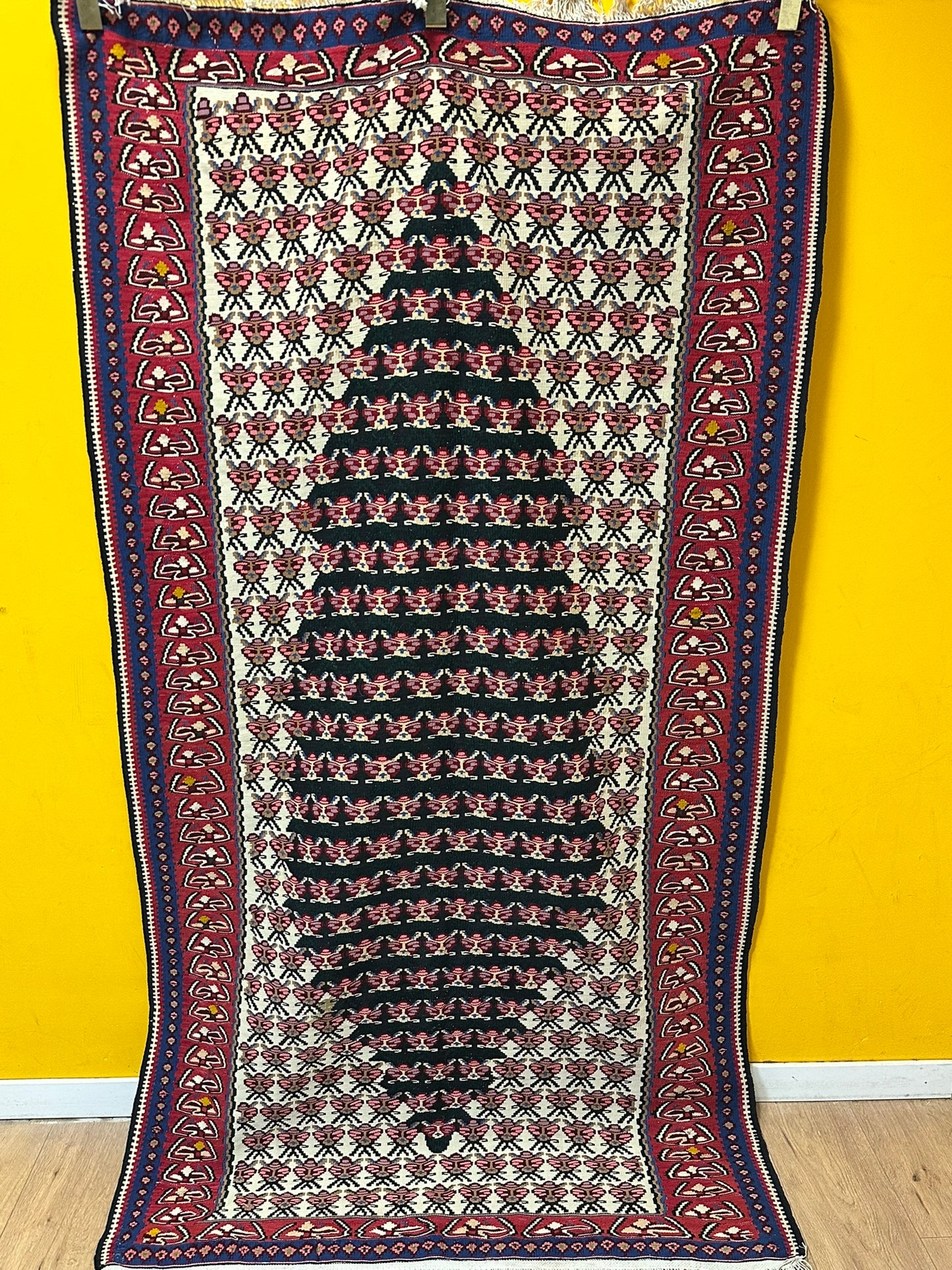 Orientteppich handgeknüpft 166 x 110 cm Senneh Bidjar Kelim