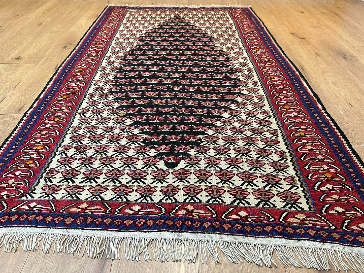 Orientteppich handgeknüpft 166 x 110 cm Senneh Bidjar Kelim