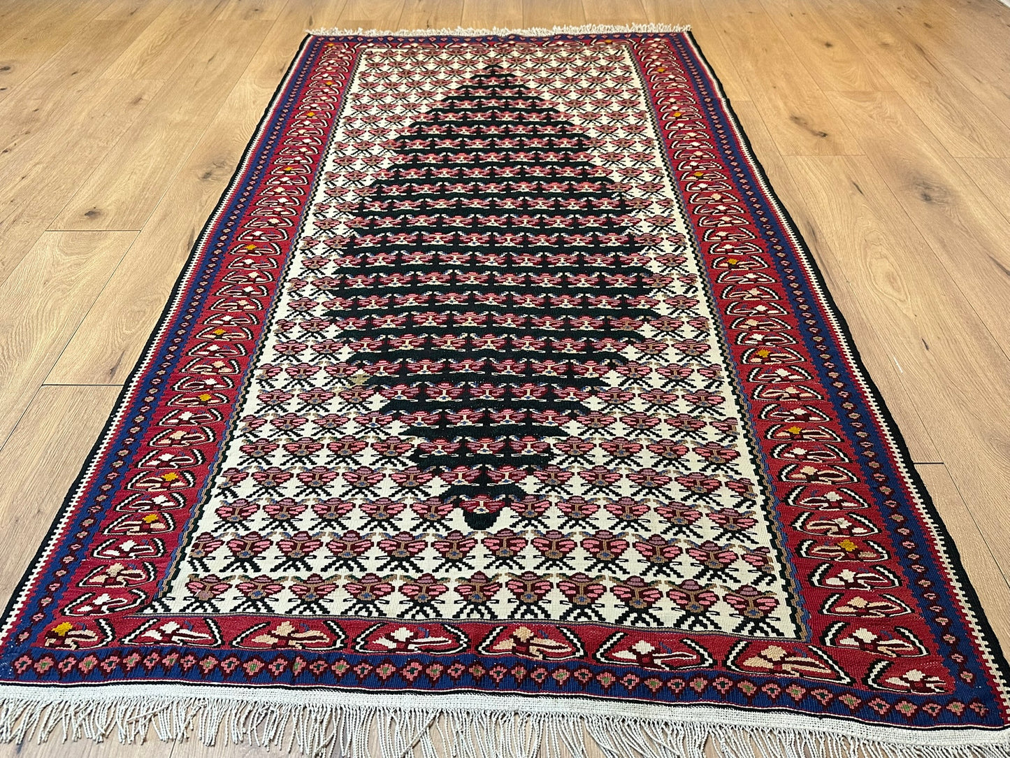Orientteppich handgeknüpft 166 x 110 cm Senneh Bidjar Kelim