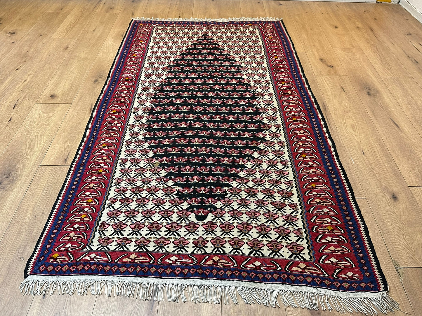 Orientteppich handgeknüpft 166 x 110 cm Senneh Bidjar Kelim