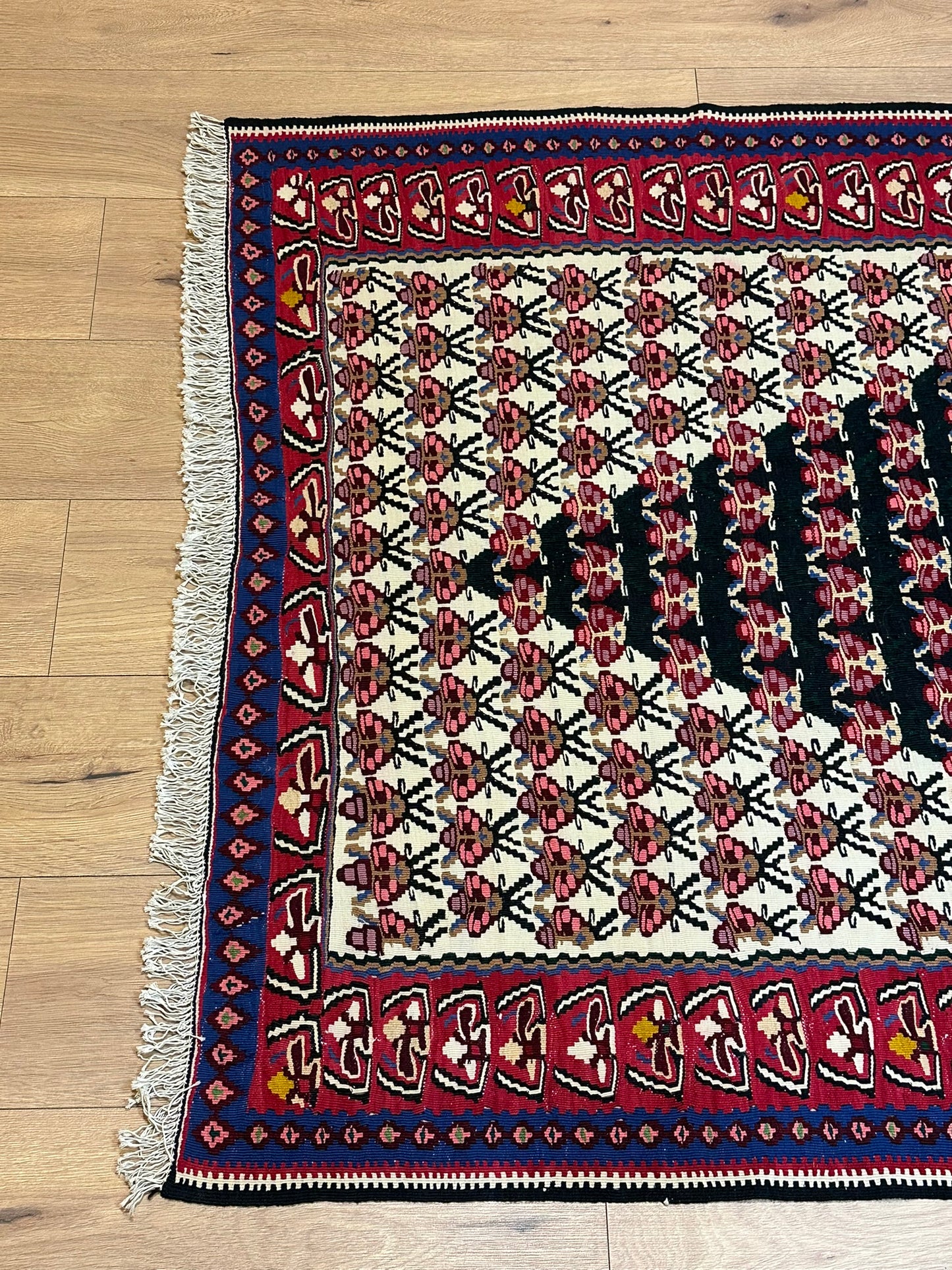 Orientteppich handgeknüpft 166 x 110 cm Senneh Bidjar Kelim