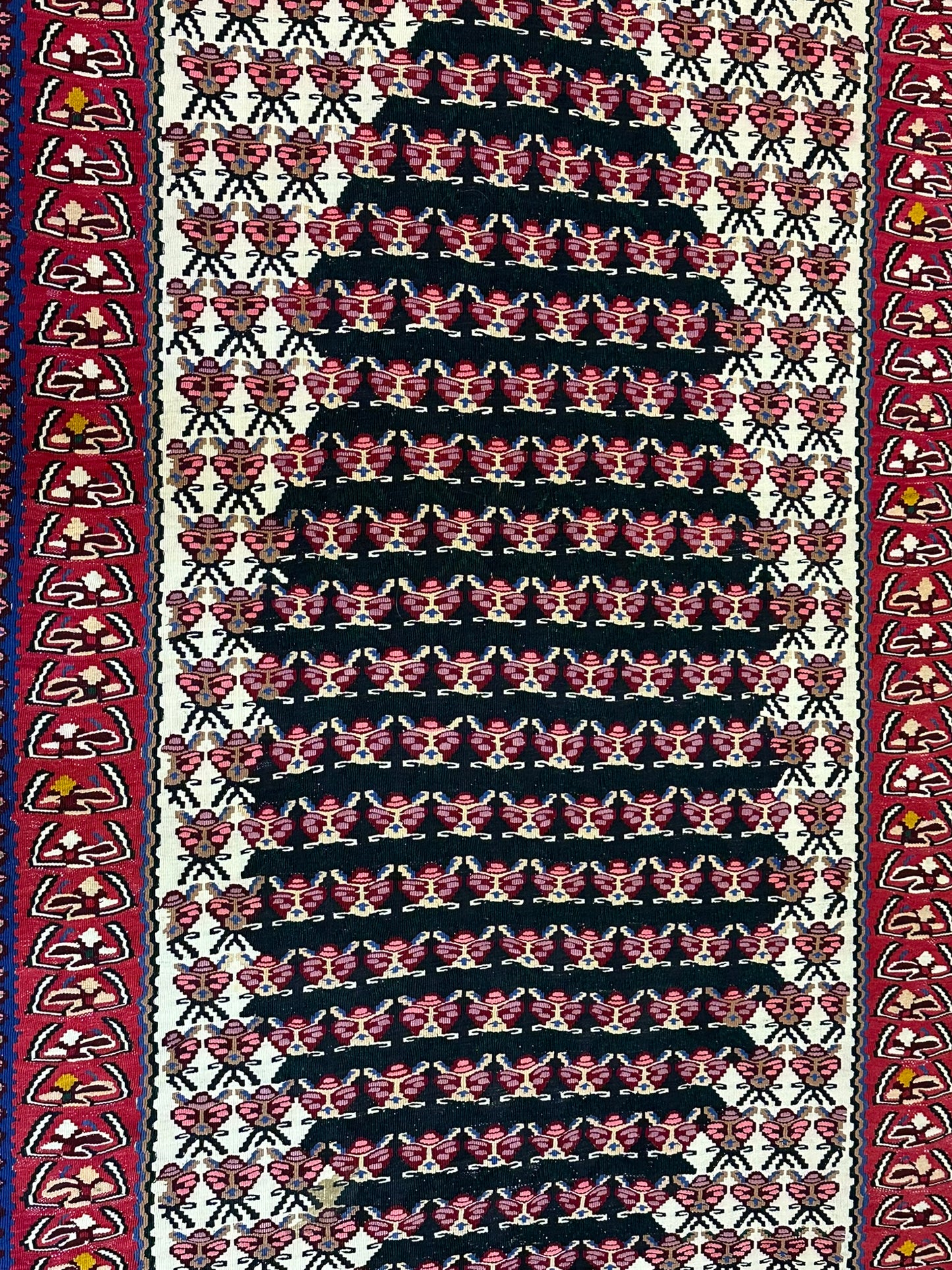 Orientteppich handgeknüpft 166 x 110 cm Senneh Bidjar Kelim