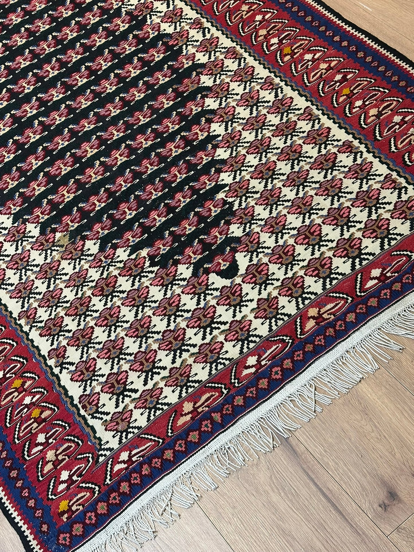 Orientteppich handgeknüpft 166 x 110 cm Senneh Bidjar Kelim