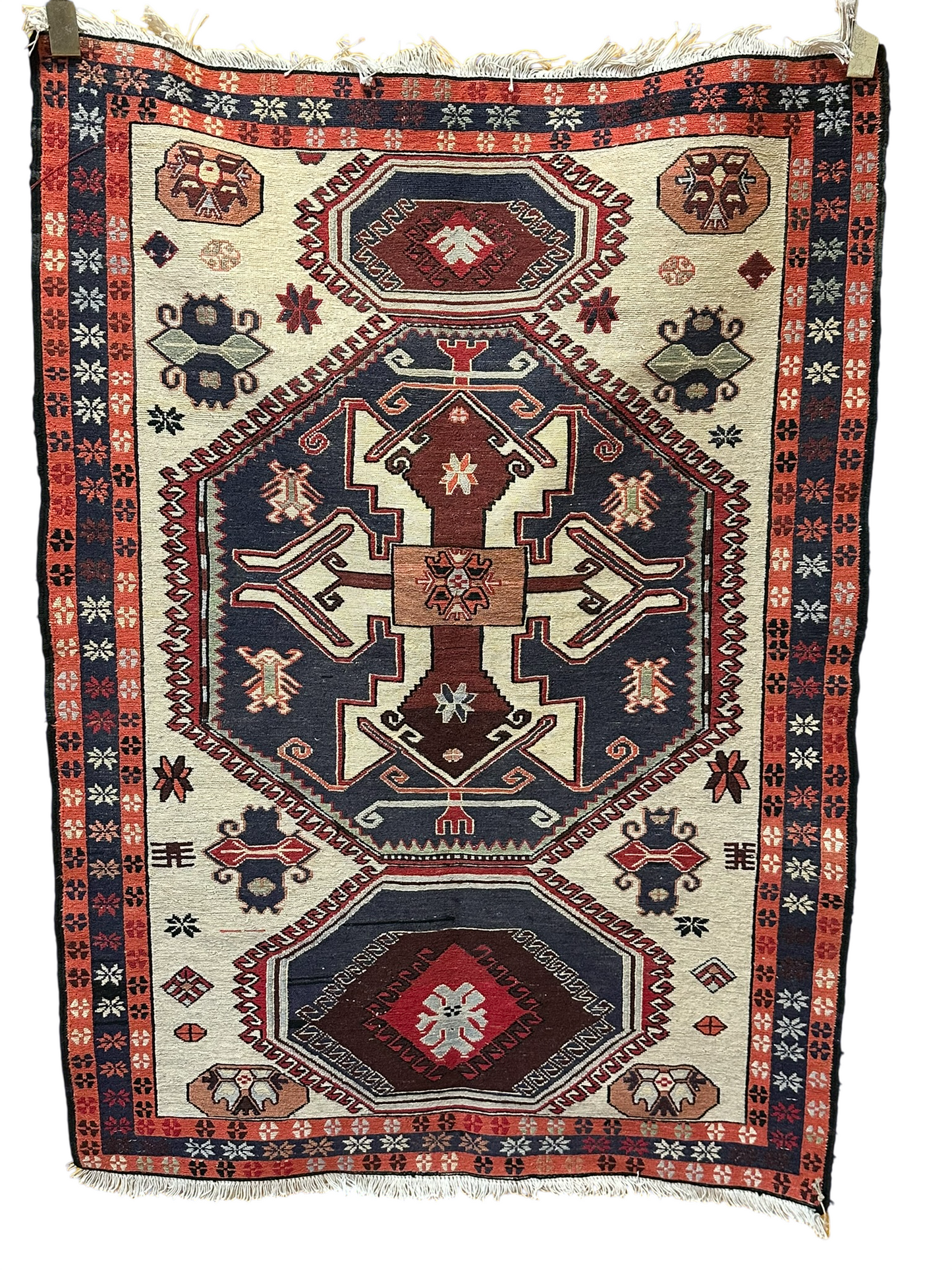Orientteppich handgeknüpft 135 x 97 cm Kelim Sumack