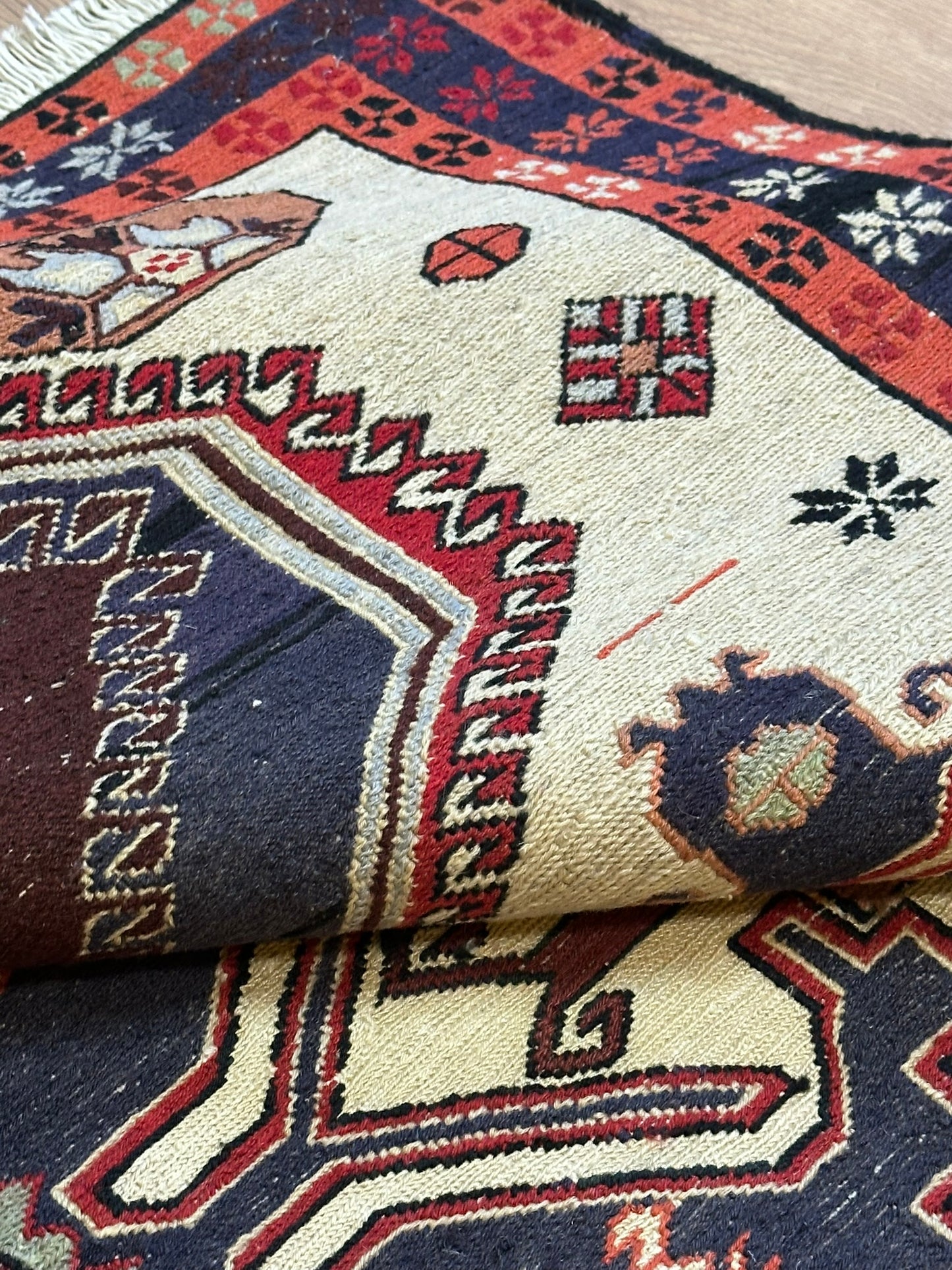 Orientteppich handgeknüpft 135 x 97 cm Kelim Sumack
