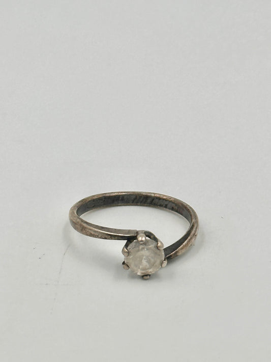 Vintage Eleganter Silber 925 Ring mit Wunderschönem Stein - Ringgröße 54