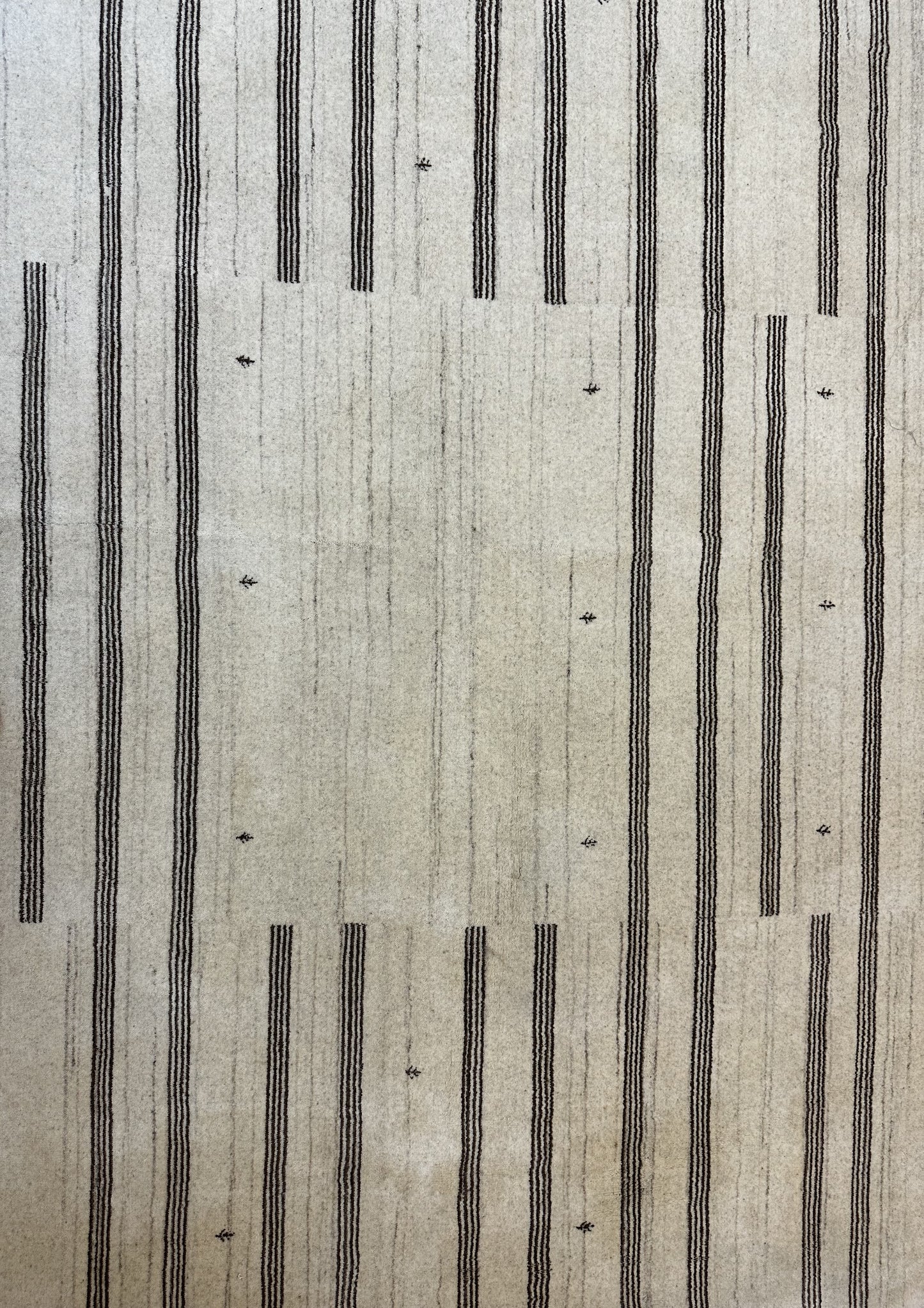 Gabbeh Nomaden Teppich Schurwolle naturbelassene Streifen