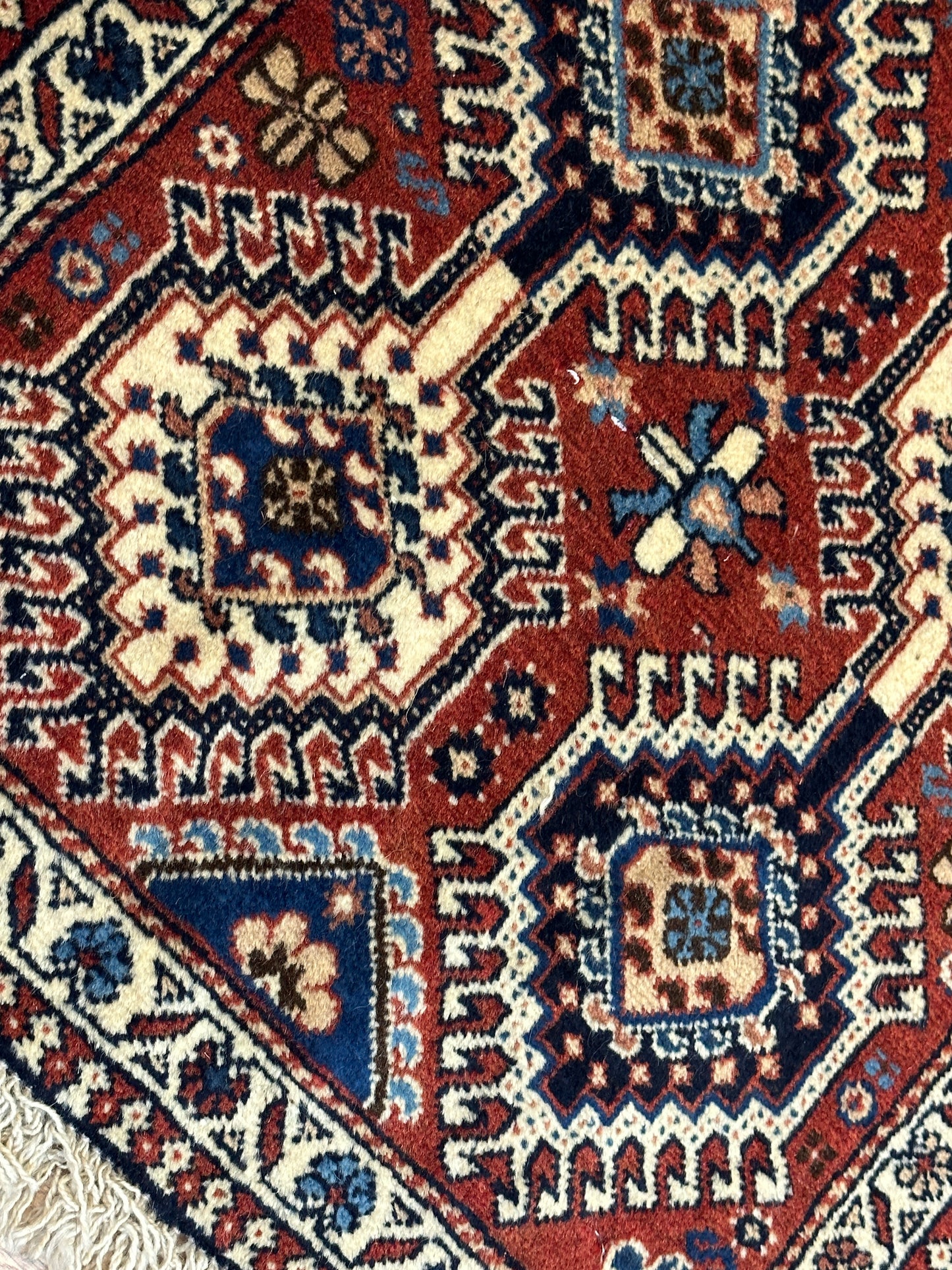 Handgeknüpfter Perser Orientteppich Gaschgai Yalameh - 77x57 cm