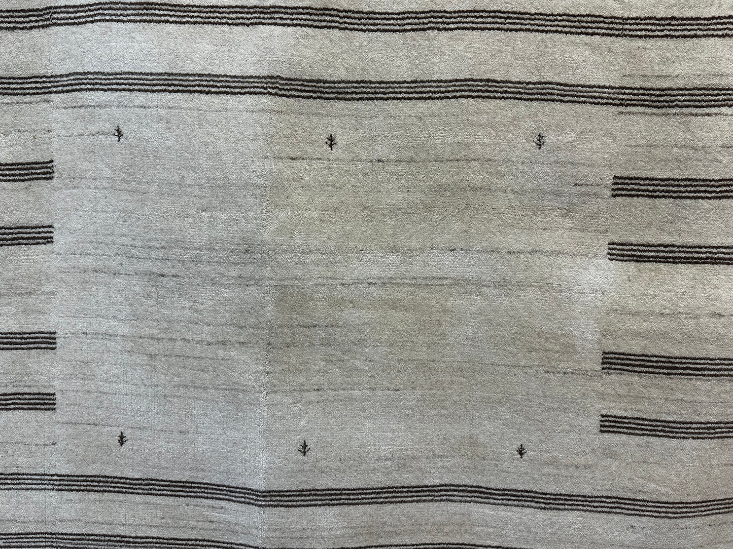 Gabbeh Nomaden Teppich Schurwolle naturbelassene Streifen