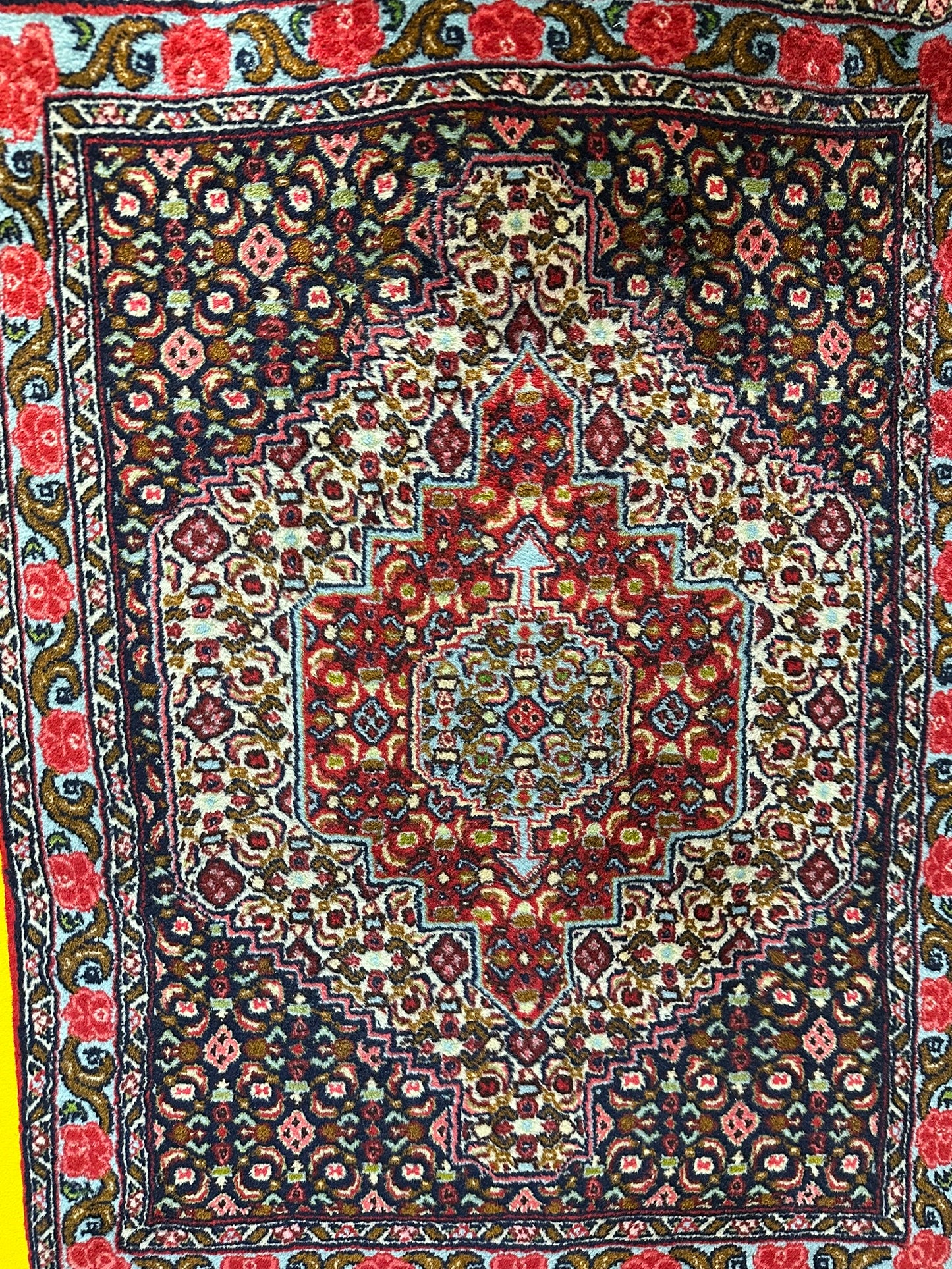 Orientteppich handgeknüpft Bidjar Senneh 102x75 cm