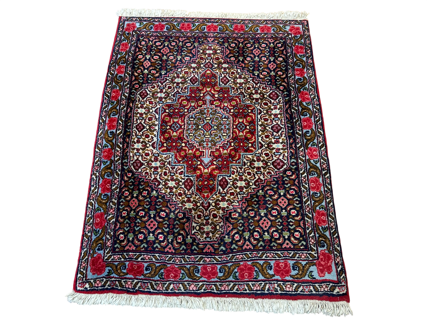 Orientteppich handgeknüpft Bidjar Senneh 102x75 cm