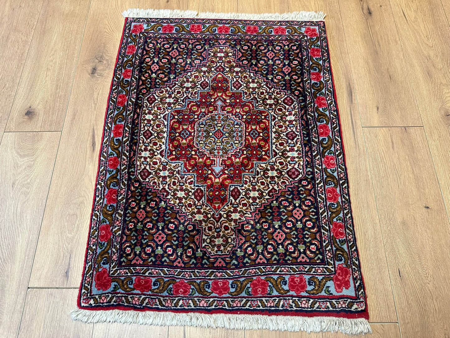Orientteppich handgeknüpft Bidjar Senneh 102x75 cm
