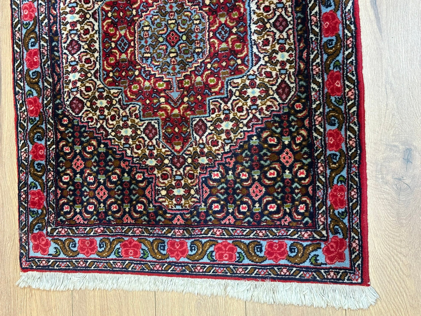 Orientteppich handgeknüpft Bidjar Senneh 102x75 cm